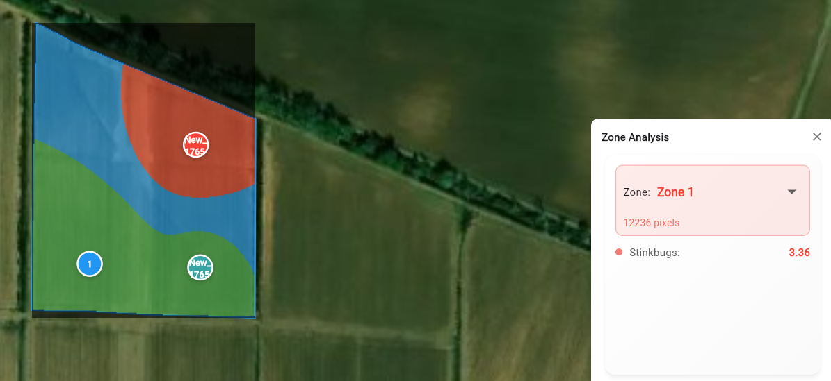 Field clustering visualization