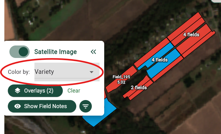 Color by dropdown menu