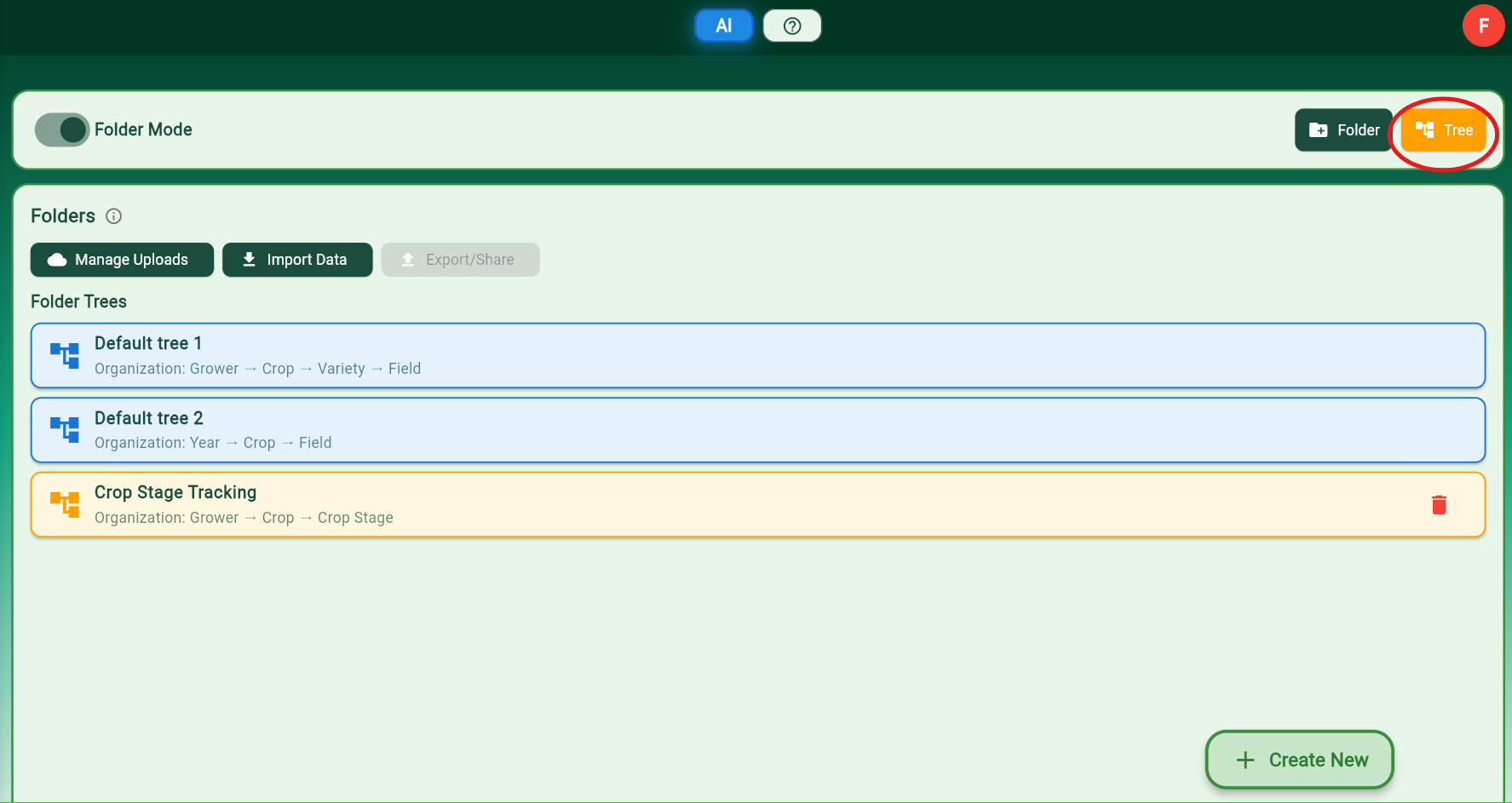 Creating a folder tree