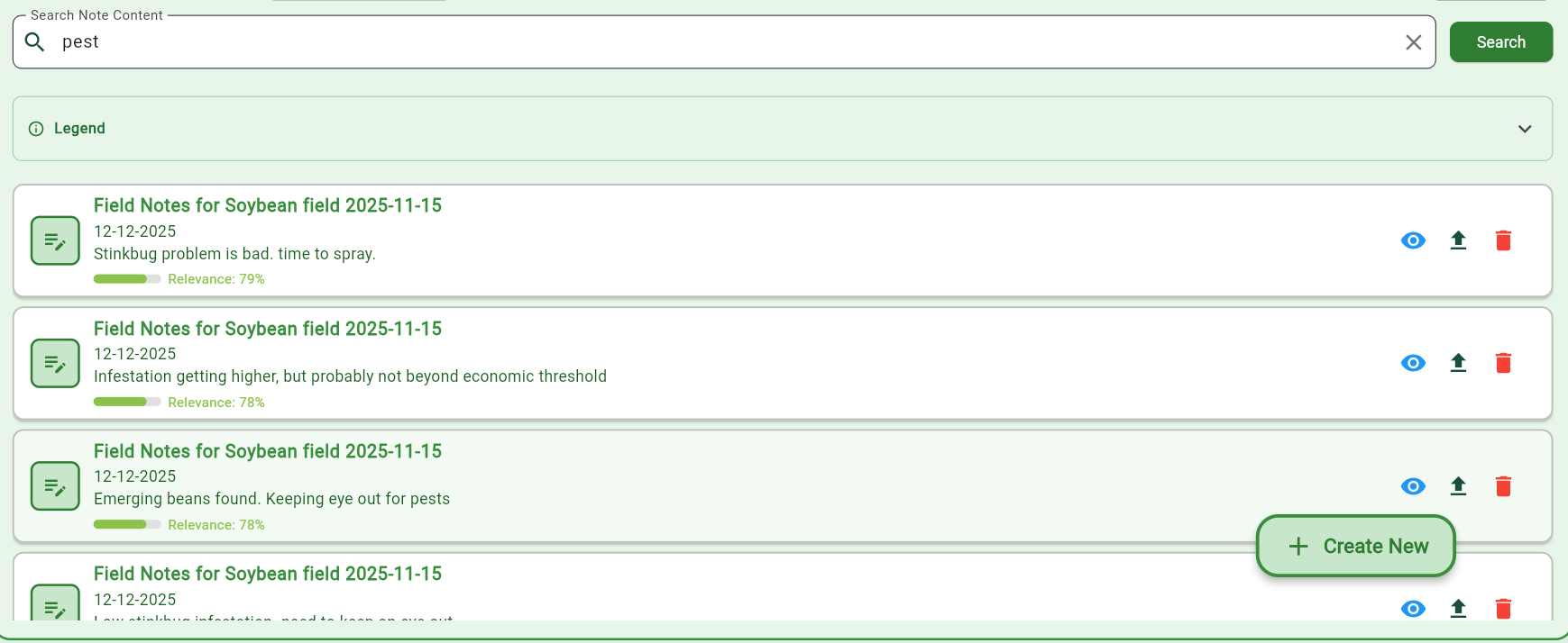 Pest document search results