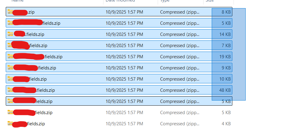 Shapefile import dialog